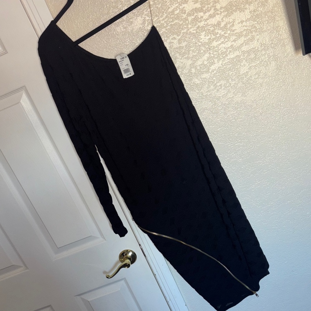 Elegant Black Asymmetrical Dress